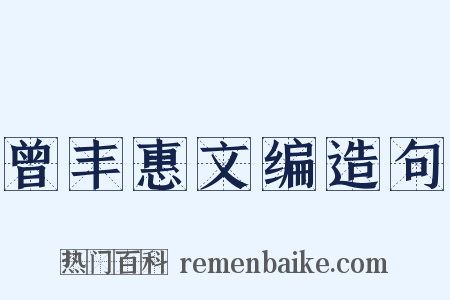 曾丰惠文编造句是什么意思的图片
